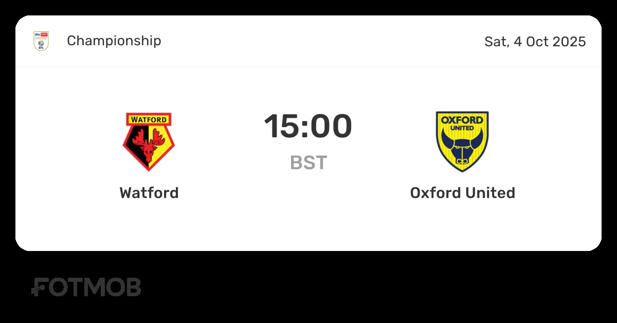 oxford utd vs watford — ID news
