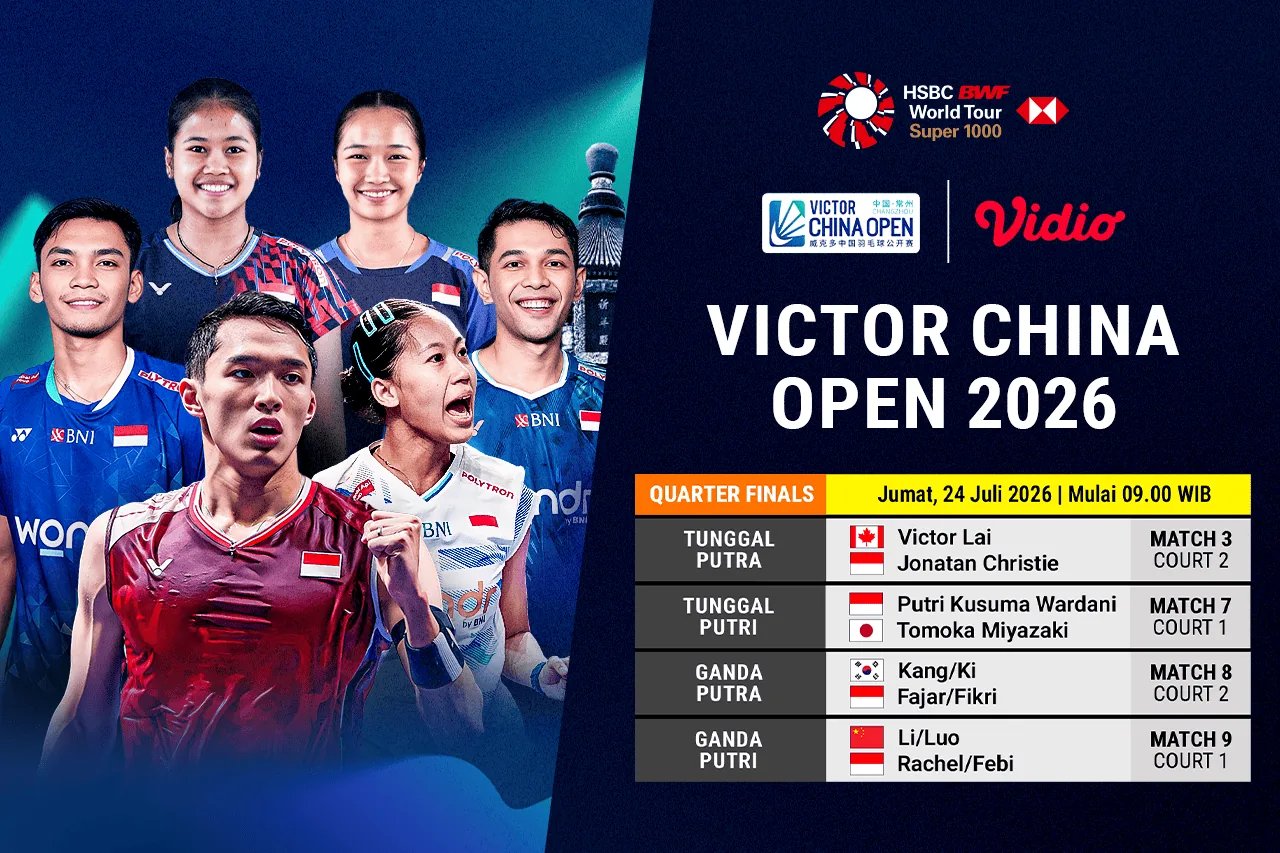 Hasil China Open 2026: Putri Kalah Rubber Game, Kandas di Perempatfinal