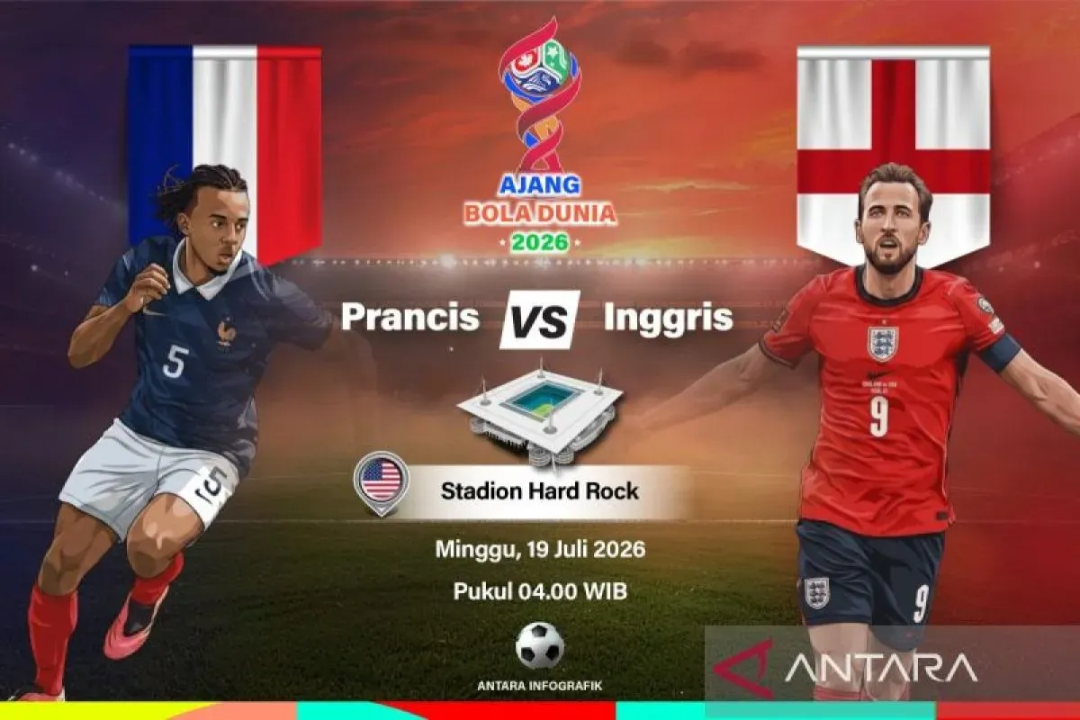 Piala Dunia 2026 - Inggris unggul telak 4-0 atas Prancis pada babak pertama
